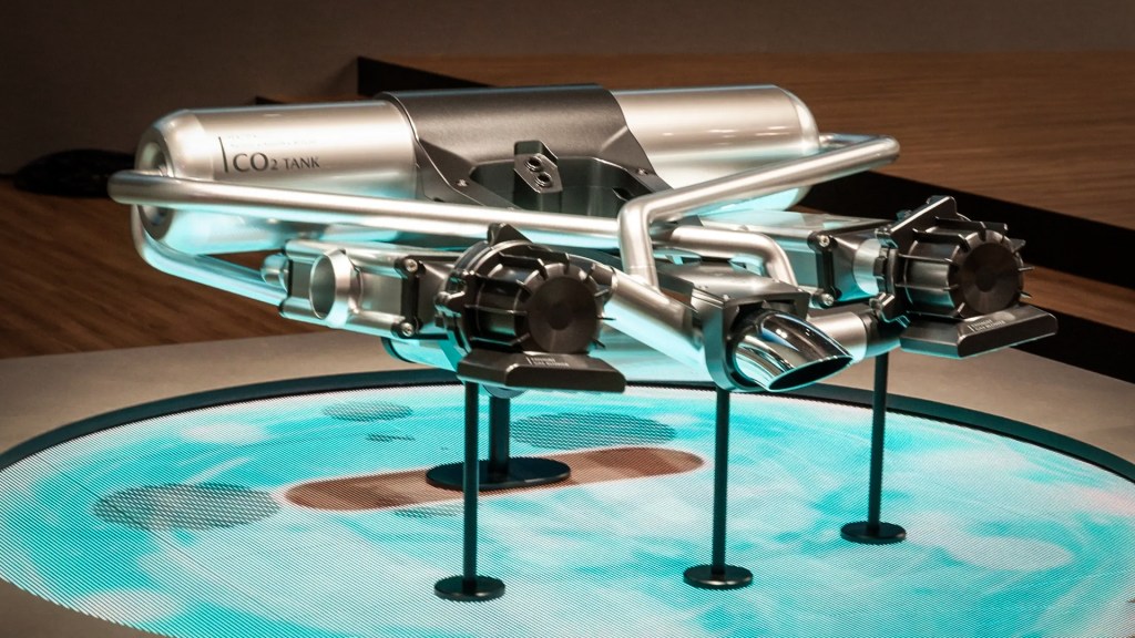 Mô hình hoạt động hệ thống thu hồi CO2 trên xe hybrid